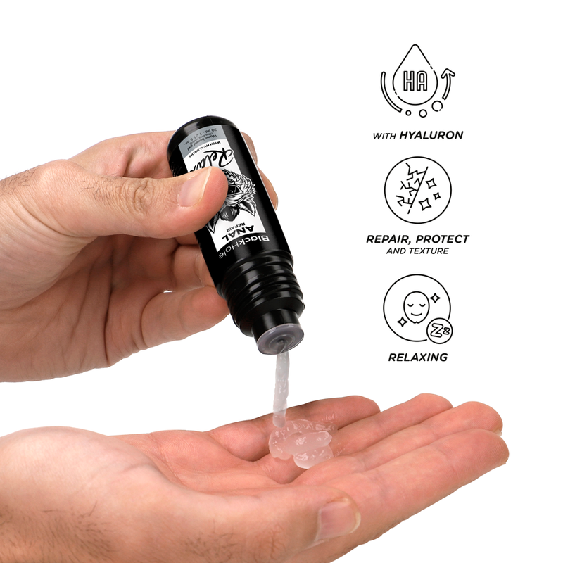 BLACK HOLE - RIPARATORE ANALE A BASE DACQUA RELAX CON IALURONICO 30 ML - immagine 3
