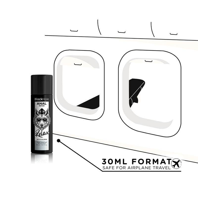 BLACK HOLE - RIPARATORE ANALE A BASE DACQUA RELAX CON IALURONICO 30 ML - immagine 5