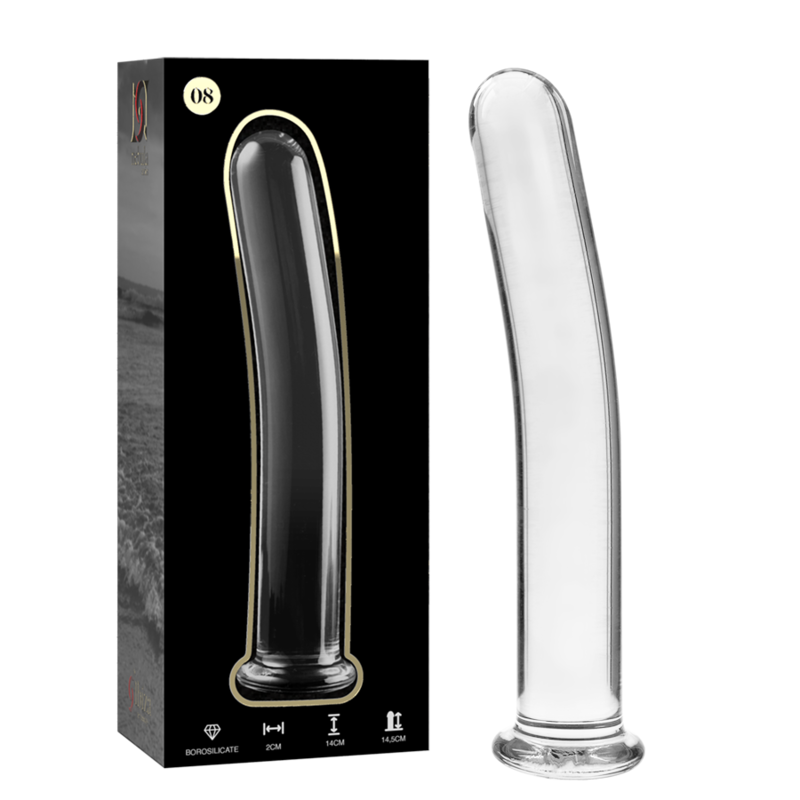 NEBULA SERIES BY IBIZA - MODELO 8 DILDO CRISTAL TRANSPARENTE 14.5 CM -O- 2 CM