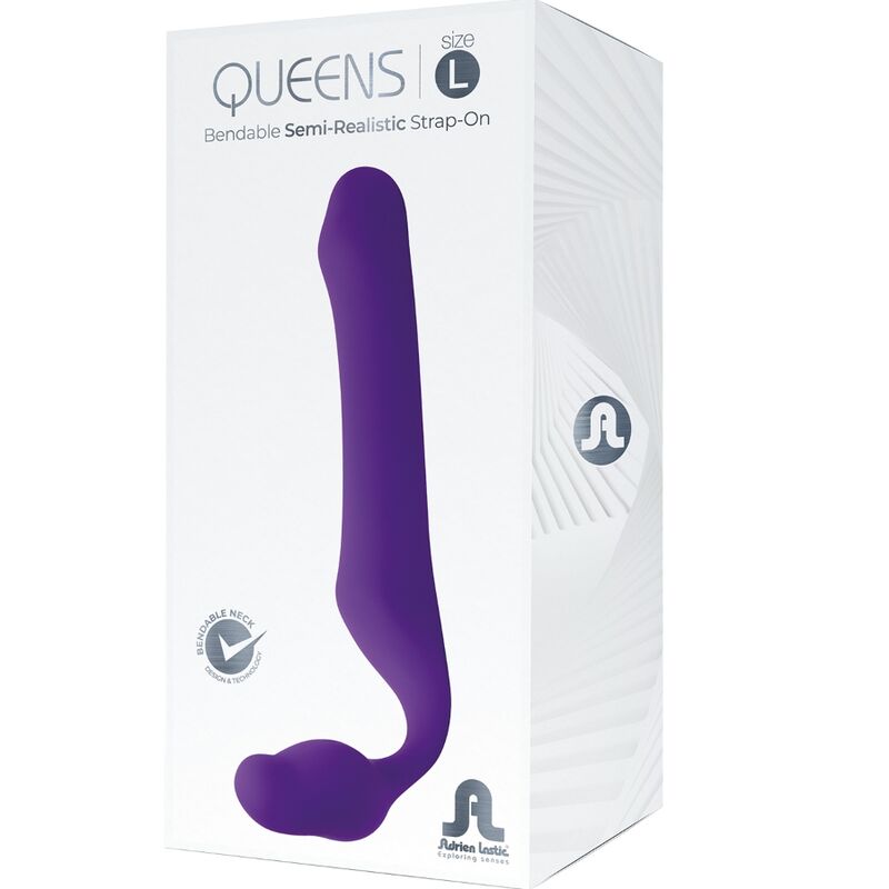 ADRIEN LASTIC - QUEENS STRAP-ON FLESSIBILE VIOLA TAGLIA L - immagine 5