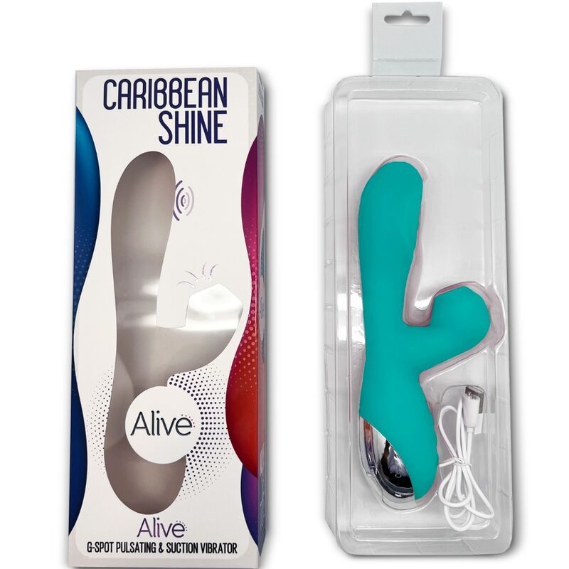 ALIVE - VIBRATORE E ASPIRAZIONE CARIBBEAN SHINE BLU - immagine 4