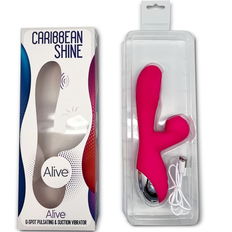 ALIVE - VIBRATORE E VENTOSA CARIBBEAN SHINE FUCSIA - immagine 4