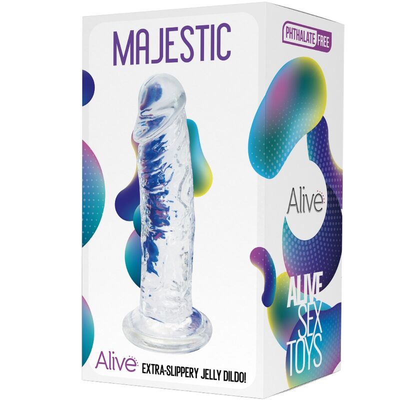 ALIVE - PENE MAJESTIC REALISTICO TRASPARENTE 14,7 CM - immagine 2