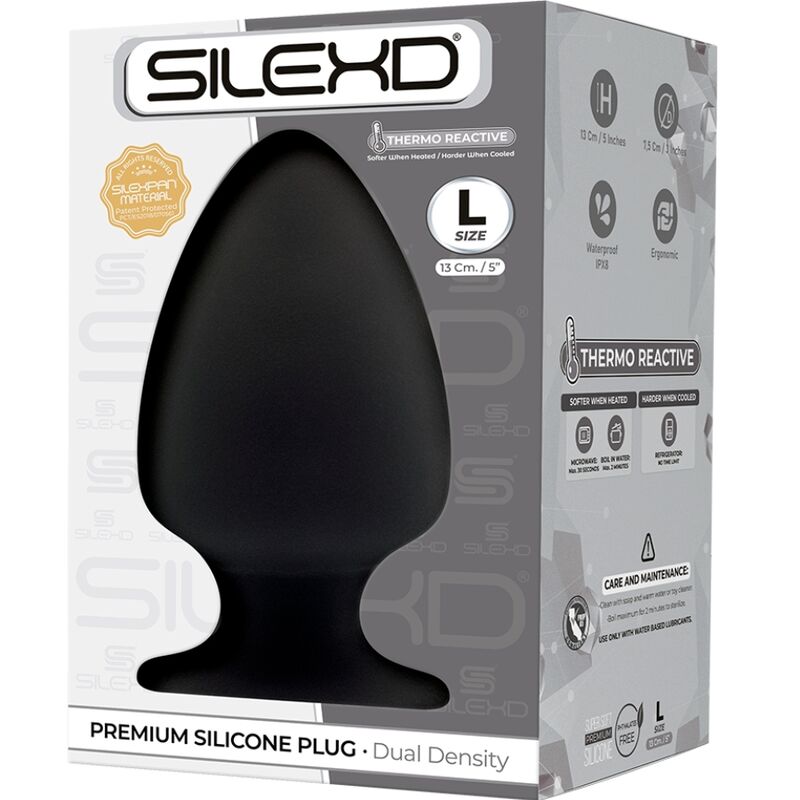 SILEXD - MODELLO 1 PLUG ANALE PREMIUM SILEXPAN SILICONE PREMIUM TERMOREATTIVO MISURA L - immagine 2