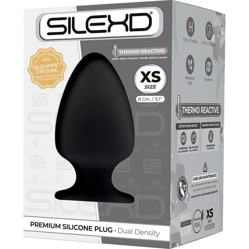 SILEXD - MODELLO 1 PLUG ANALE PREMIUM SILEXPAN SILICONE PREMIUM TERMOREATTIVO TAGLIA XS - immagine 2