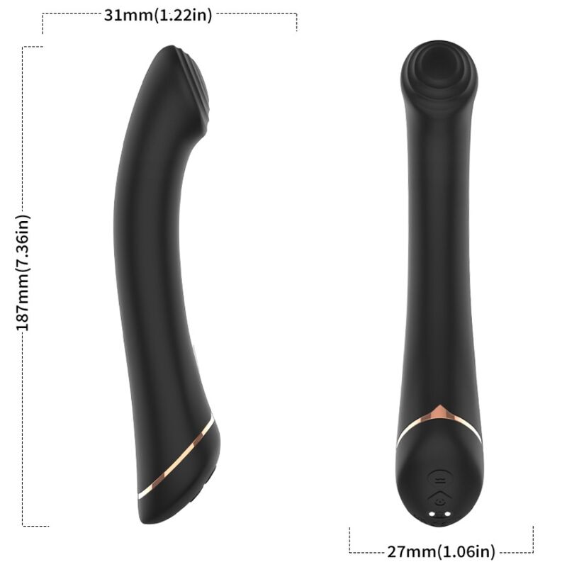 ARMONY - VIBRATORE FALT TESTA IN SILICONE NERO - immagine 3