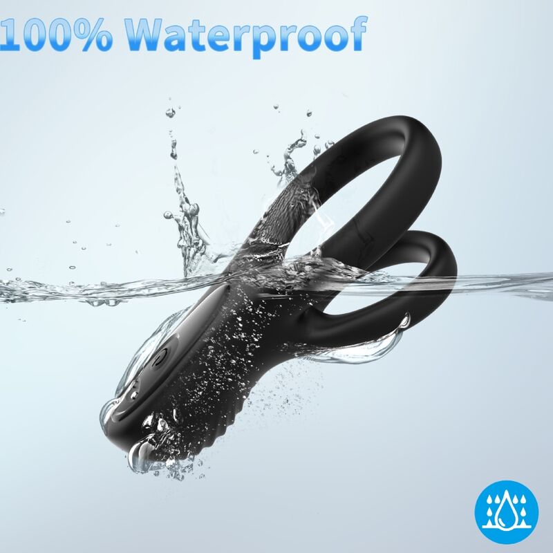 ARMONY - VIBRATORE DOPPIO ANELLO NERO - immagine 4