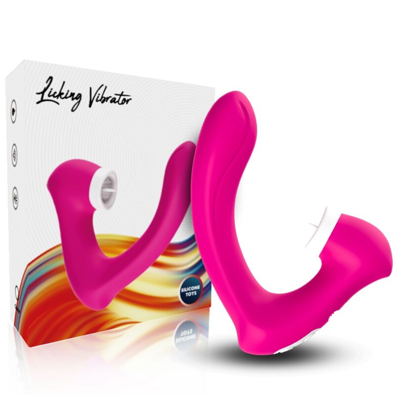 ARMONY - SECRETKISS LICKING VIBRATING CLITORIDE VIBRATORE CURVO FUCSIA