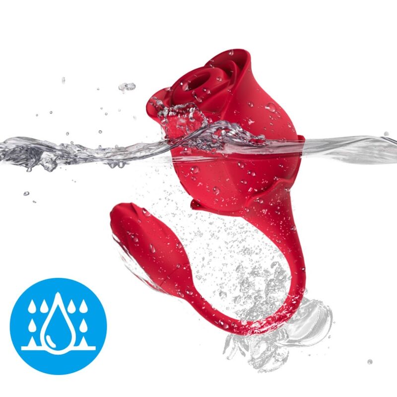 ARMONY - VIBRATORE E SUCCHIATORE CLITORIDE ROSA 10 MODALITÀ ROSSO - immagine 3