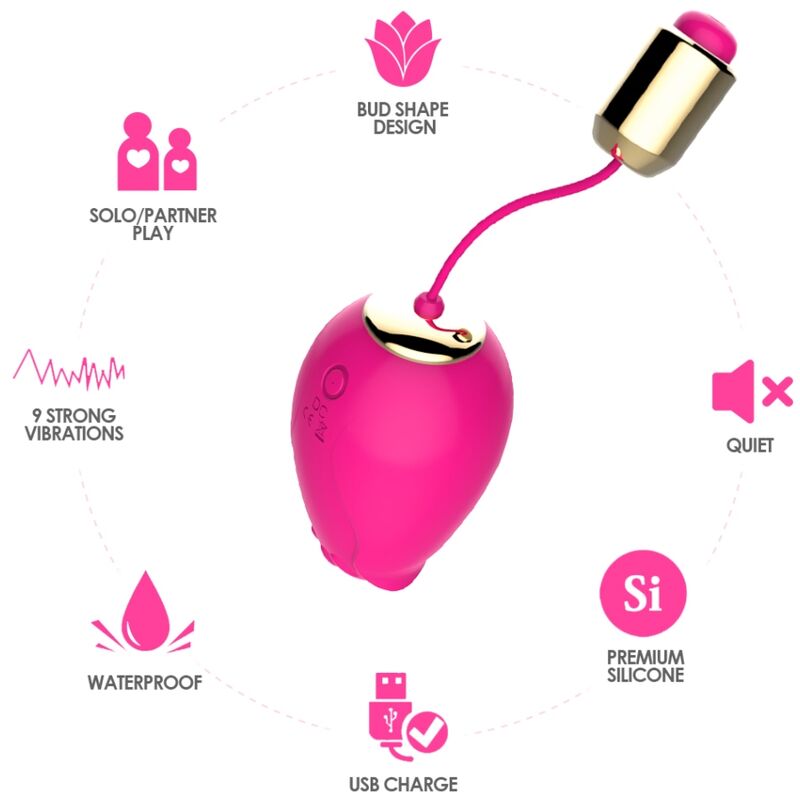 ARMONY - MANDALA EGG VIBRATORE G-SPOT REMOTE CONTROL FUCSIA - immagine 3