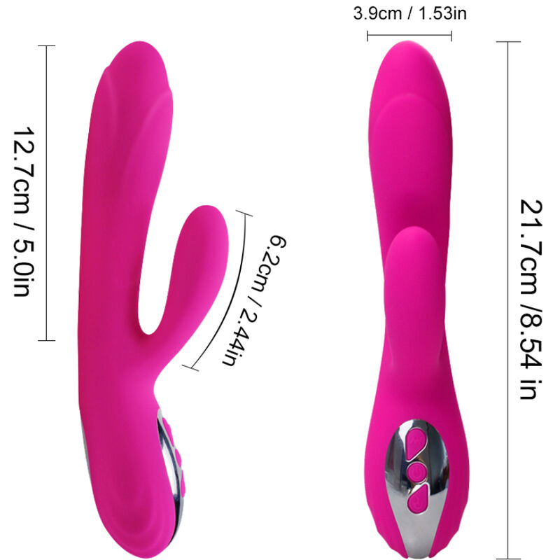 ARMONY - VIBRATORE E STIMOLATORE FLESSIBILE CON EFFETTO CALORE FUCSIA - immagine 2