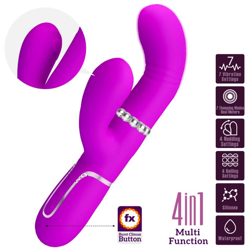 PRETTY LOVE - VIBRATORE MULTIFUNZIONE G-SPOT FUCSIA - immagine 3