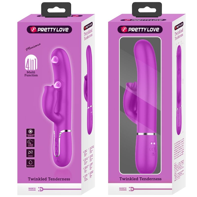 PRETTY LOVE - VIBRATORE CONIGLIO CON LICING FUCSIA - immagine 4