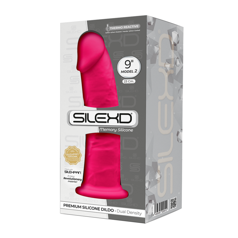 SILEXD - MODELLO 2 PENE REALISTICO PREMIUM SILEXPAN SILICONE FUCSIA 23 CM - immagine 3