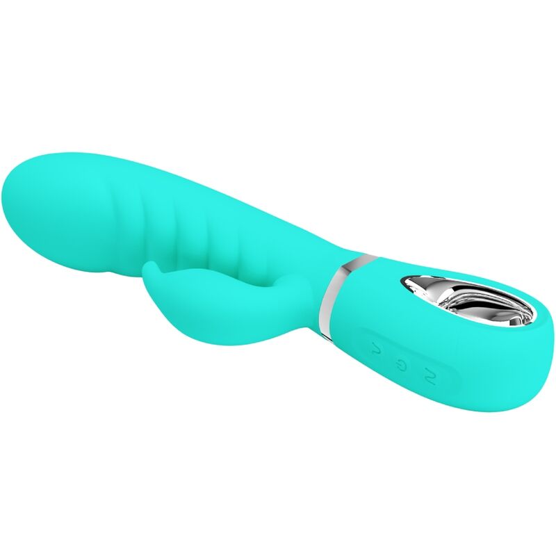 PRETTY LOVE - VIBRATORE MULTIFUNZIONE G-SPOT PRESCOTT VERDE ACQUA - immagine 3