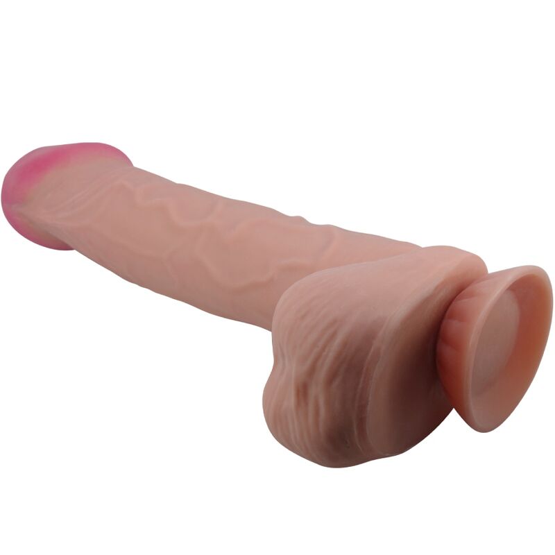 PRETTY LOVE - DILDO REALISTICO SLIDING SKIN SERIES CON VENTOSA SCORREVOLE DELLA PELLE MARRONE 26 CM - immagine 2