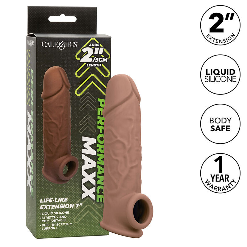 CALEXOTICS - PERFORMANCE MAXX LIFE-LIKE EXTENSION 7 PELLE MARRONE - immagine 2