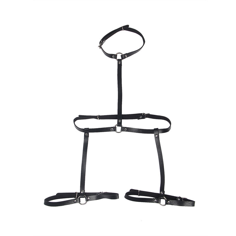 SUBBLIME - PETTORINA IN CUOIO NERA TAGLIA UNICA - immagine 4