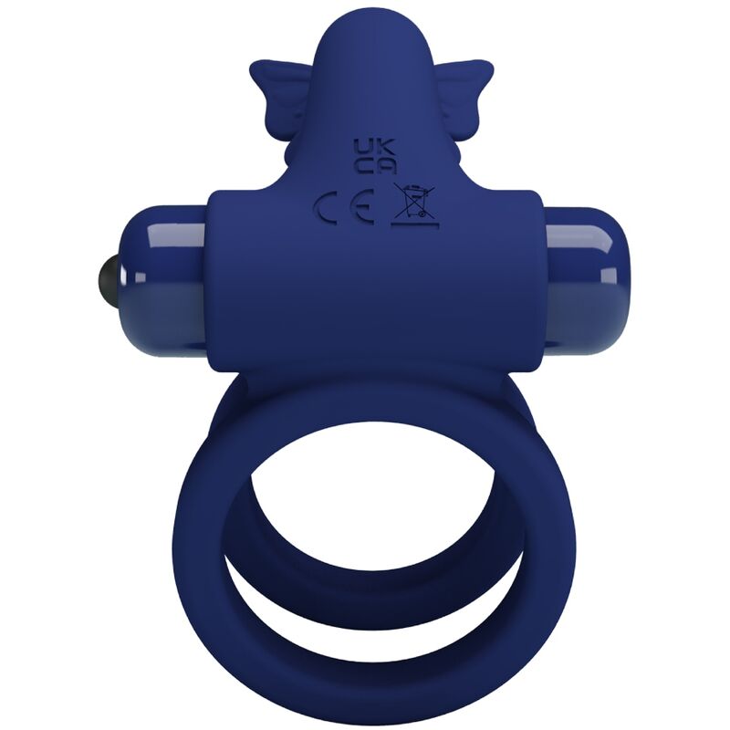 PRETTY LOVE - JAMELE DOPPIO ANELLO CON VIBRAZIONE E STIMOLATORE FARFALLA BLU - immagine 4