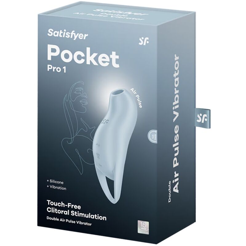SATISFYER - POCKET PRO 1 STIMOLATORE CLITORIDE AZZURRO - immagine 5