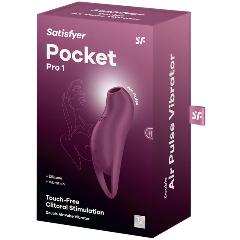 SATISFYER - POCKET PRO 1 STIMOLATORE CLITORIDE GRANATO - immagine 5