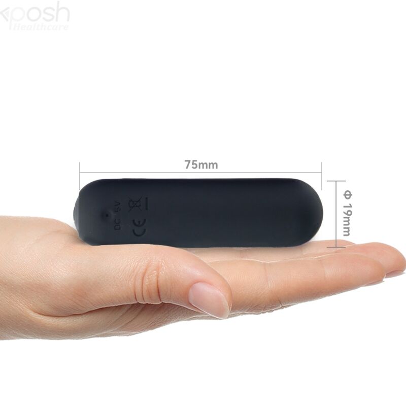 ARMONY - SPLASH HAHA VIBRATORE BULLET IN SILICONE 10 VIBRAZIONI 75 X 19 CM NERO - immagine 3