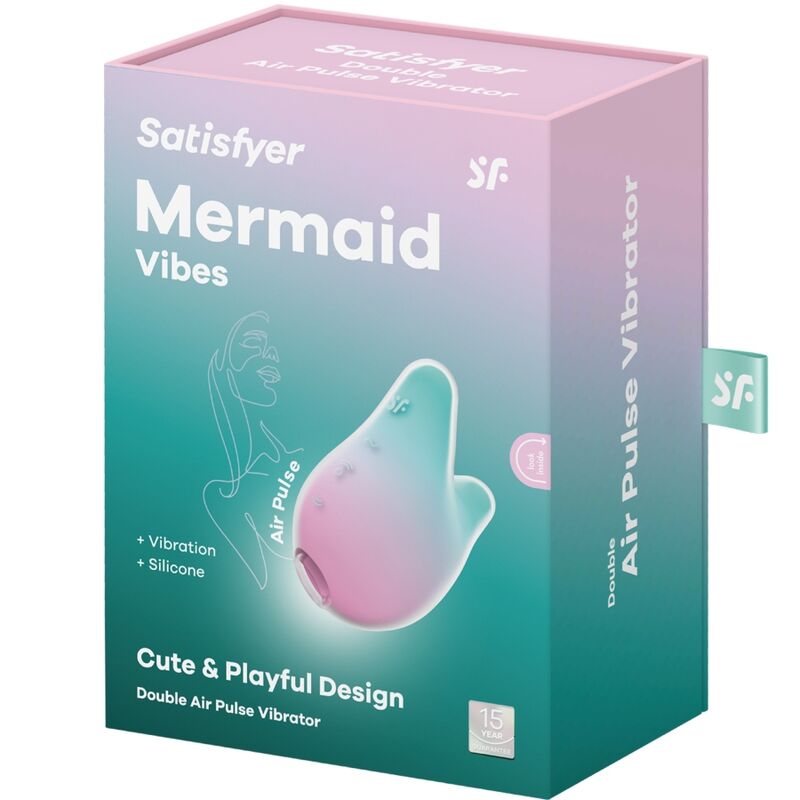 SATISFYER - MERMAID VIBES STIMOLATORE E VIBRATORE MENTA E ROSA - immagine 5