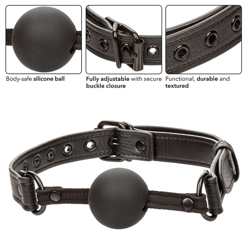 CALEXOTICS - NOCTURNAL BALL GAG SILICONE NERO - immagine 4