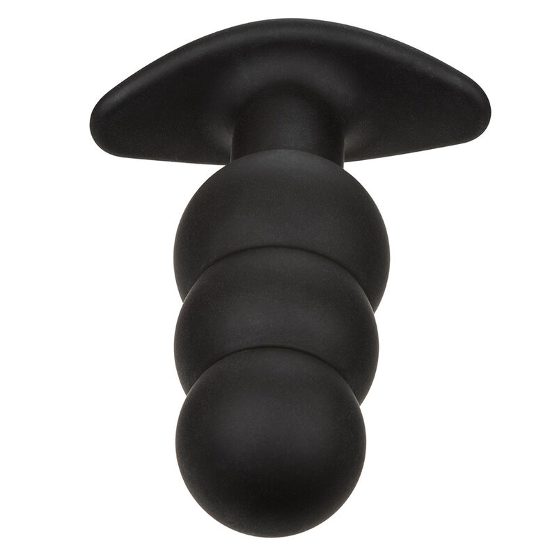 CALEXOTICS - ROCK BOTTOM PERLINE TAPPO ANALE 10 VIBRAZIONI SILICONE NERO - immagine 5