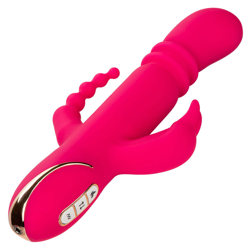 CALEXOTICS - JACK FANTASY VIBRATORE TRIPLO RISCALDATO ROSA CONIGLIO - immagine 3