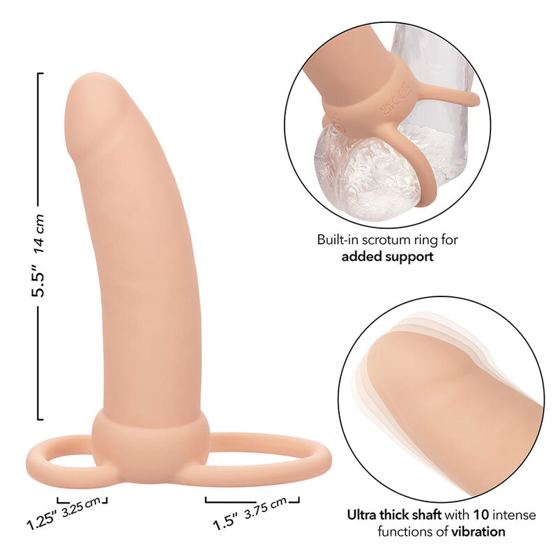 CALEXOTICS - MAXX THICK DUAL PENETRATOR 10 VIBRAZIONI CARNE - immagine 4