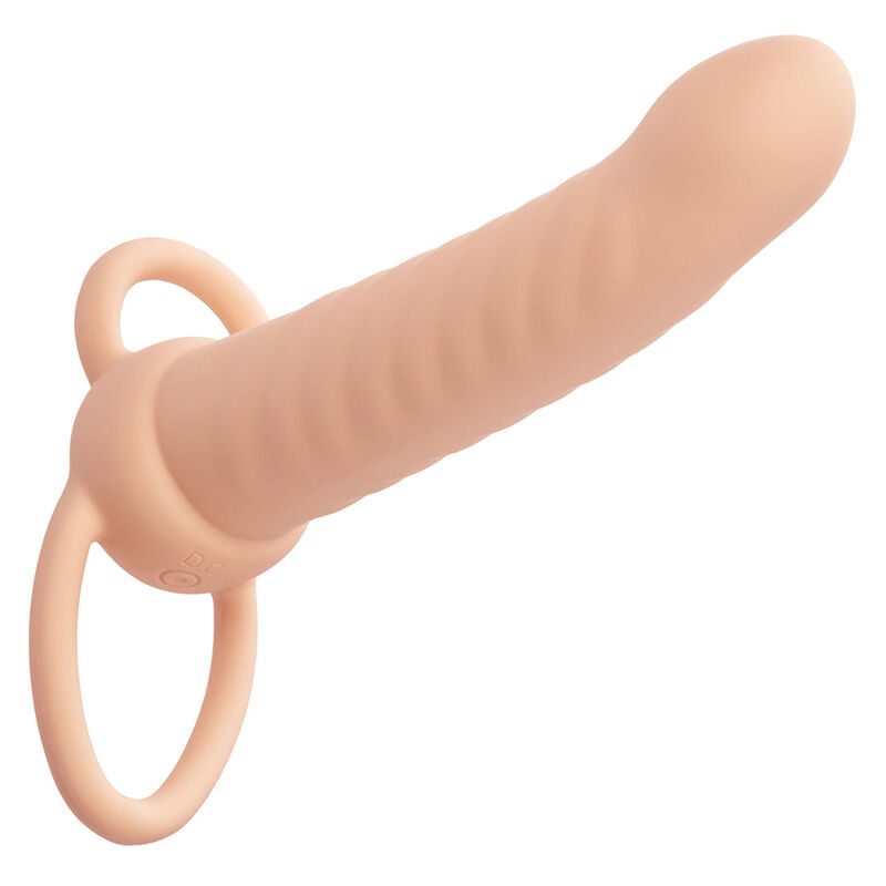 CALEXOTICS - MAXX RIBBED DUAL PENETRATOR 10 VIBRAZIONI CARNE - immagine 2