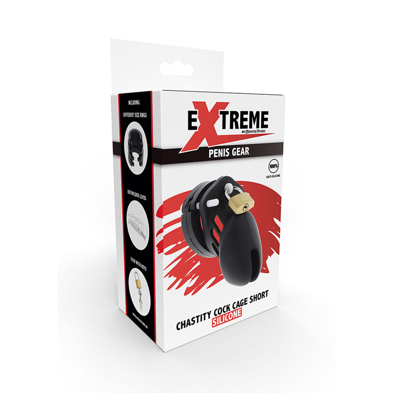 HIDDEN DESIRE - EXTREME GABBIA PER CAZZO IN SILICONE TAGLIA S NERA - immagine 5