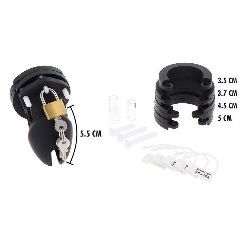 HIDDEN DESIRE - EXTREME GABBIA PER CAZZO IN SILICONE TAGLIA S NERA - immagine 3