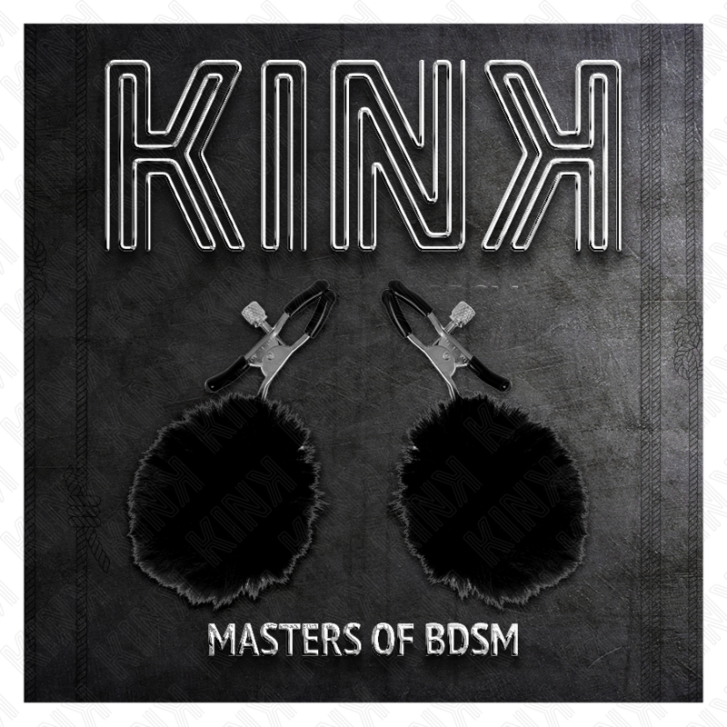 KINK - MORSETTO PER CAPEZZOLI CON SFERA IN ECOPELLICCIA NERA 6 CM - immagine 5