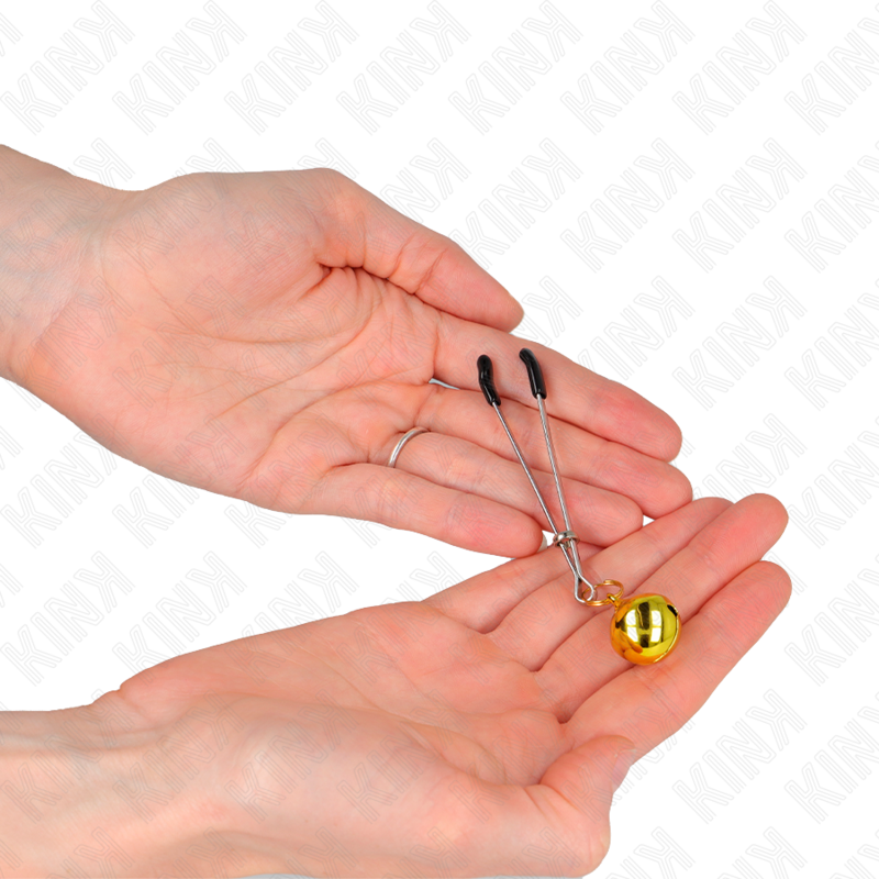 KINK - PINZE PER CAPEZZOLI A CAMPANA SOTTILE ORO 7 CM - immagine 3