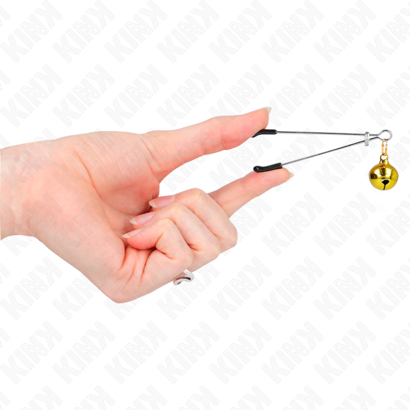 KINK - PINZE PER CAPEZZOLI A CAMPANA SOTTILE ORO 7 CM - immagine 4