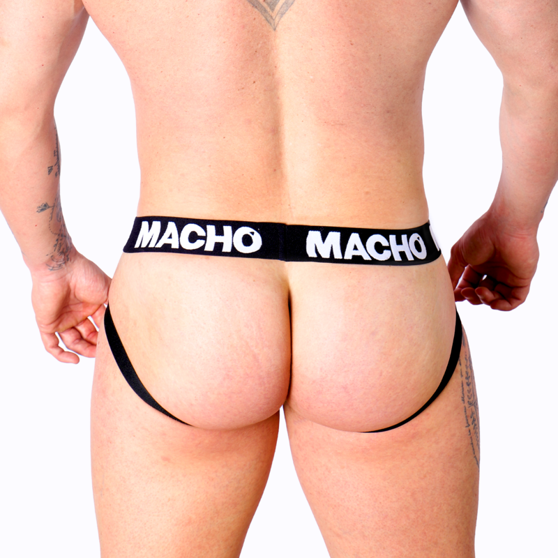 MACHO - MX25NC JOCK CUERO NEGRO - immagine 4