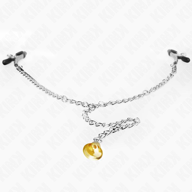 KINK - PINZE PER CAPEZZOLI A CATENA CON PENDENTE IN CORNO 30 CM - immagine 3