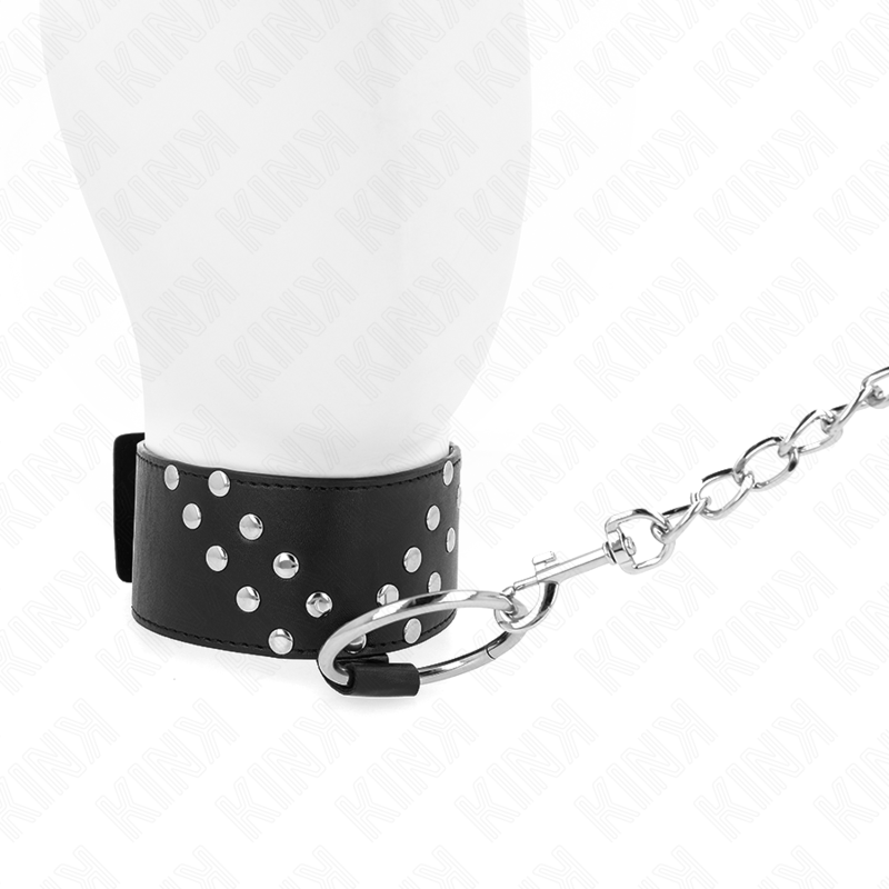 KINK - COLLANA CON CINTURA 65 CM CON RIVETTO A V REGOLABILE 36-43 CM X 5 CM - immagine 5