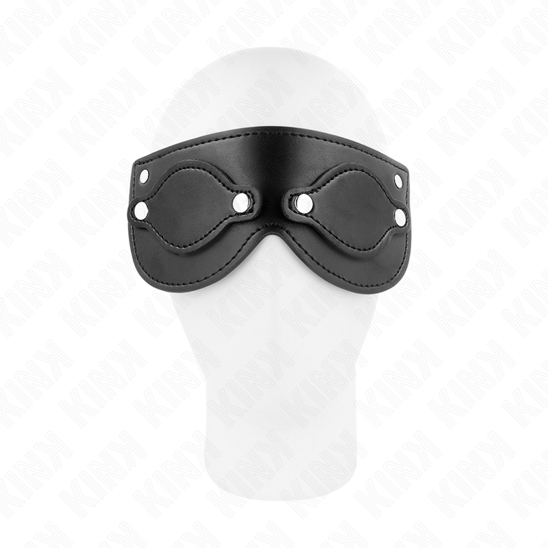 KINK - MASCHERA IN SIMILPELLE CON COPRI OCCHI RIMOVIBILI 22 x 9 CM - immagine 2