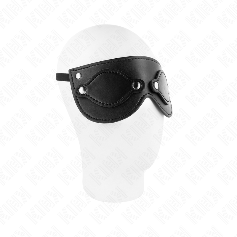 KINK - MASCHERA IN SIMILPELLE CON COPRI OCCHI RIMOVIBILI 22 x 9 CM - immagine 3