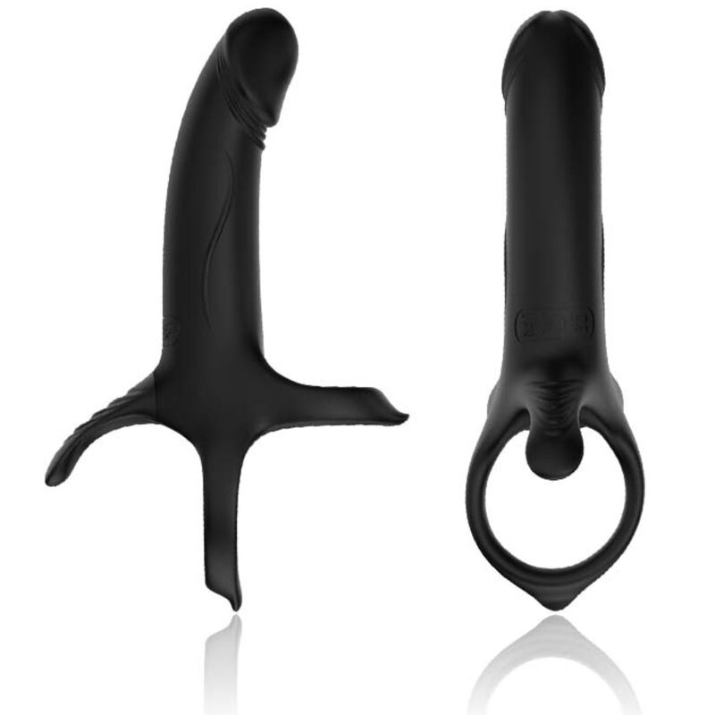 ARMONY - DILDO CON ANELLO E VIBRATORE NERO - immagine 2