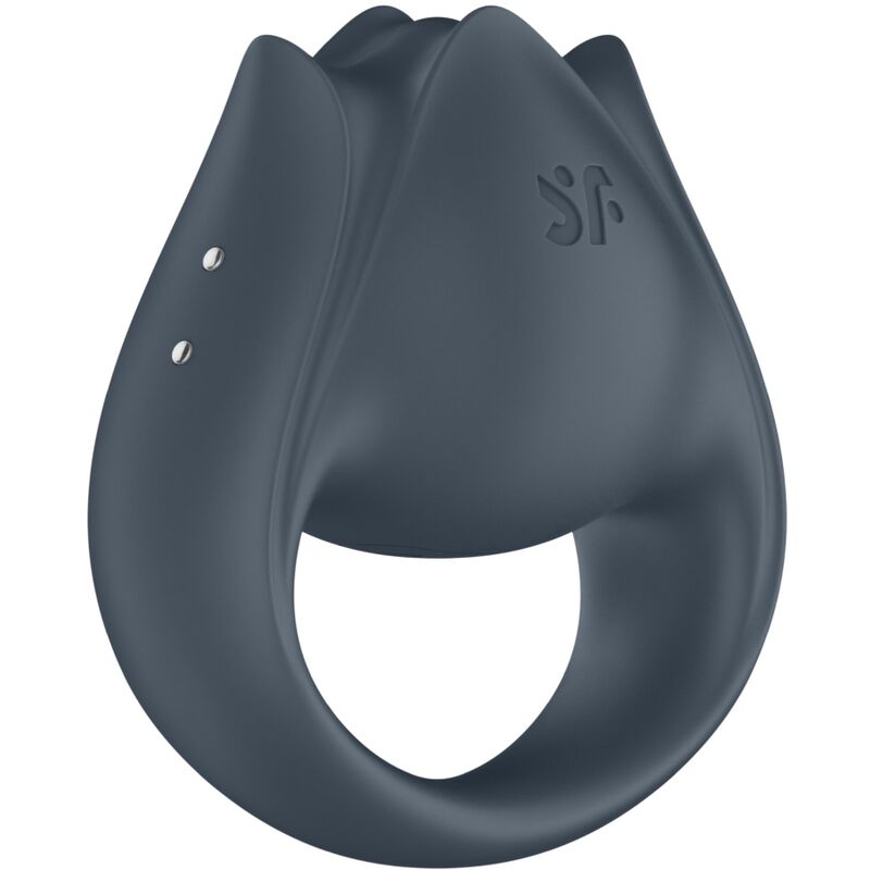 SATISFYER - PERFECT PAIR 2 MULTIVIBRATORE 2 IN 1 ANELLO PER PENE E STIMOLATORE PER DITA GRIGIO - immagine 3