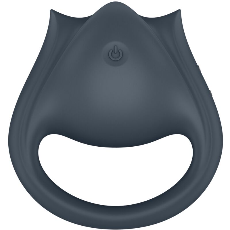 SATISFYER - PERFECT PAIR 2 MULTIVIBRATORE 2 IN 1 ANELLO PER PENE E STIMOLATORE PER DITA GRIGIO - immagine 4