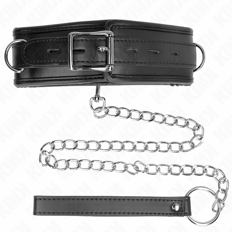 KINK - COLLANA CON CINTURINO IN SIMILPELLE SPUGNA MODELLO 3 REGOLABILE 37-54 CM X 3 CM - immagine 4