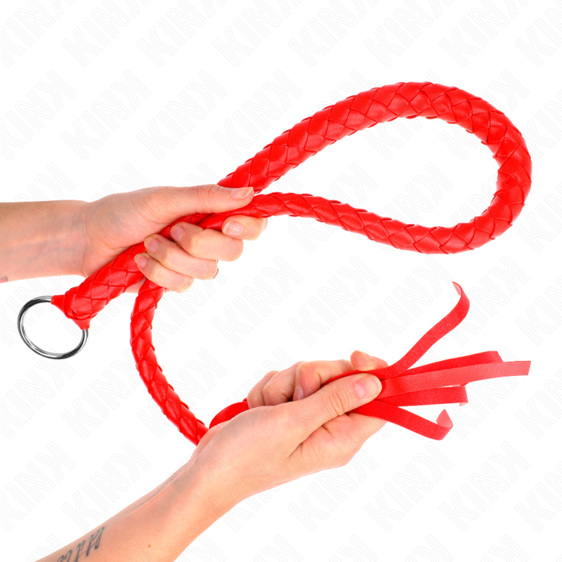 KINK - FRUSTA SERPENTE CON ANELLO MANO ROSSO 65 CM - immagine 4