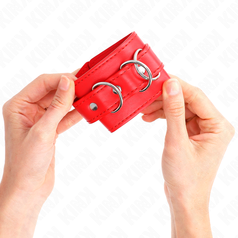 KINK - RESISTENZA DA POLSO CON 3 ANELLI A D REGOLABILE ROSSO 17,5-25 CM X 6 CM - immagine 3