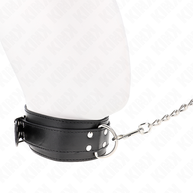 KINK - COLLANA CON CINTURINO 65 CM FIBBIE ARGENTO REGOLABILE 33-46 CM X 5,5 CM - immagine 3