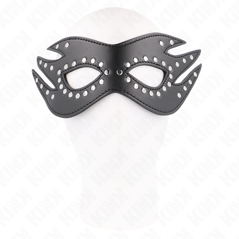 KINK - MASCHERA IN SIMILPELLE CON RIVETTI MODELLO 3 26 x 9,5 CM - immagine 2